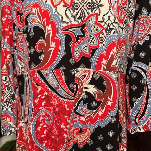BNWOT Ruby Rd. Multicolor paisley top. - Picture 9 of 12
